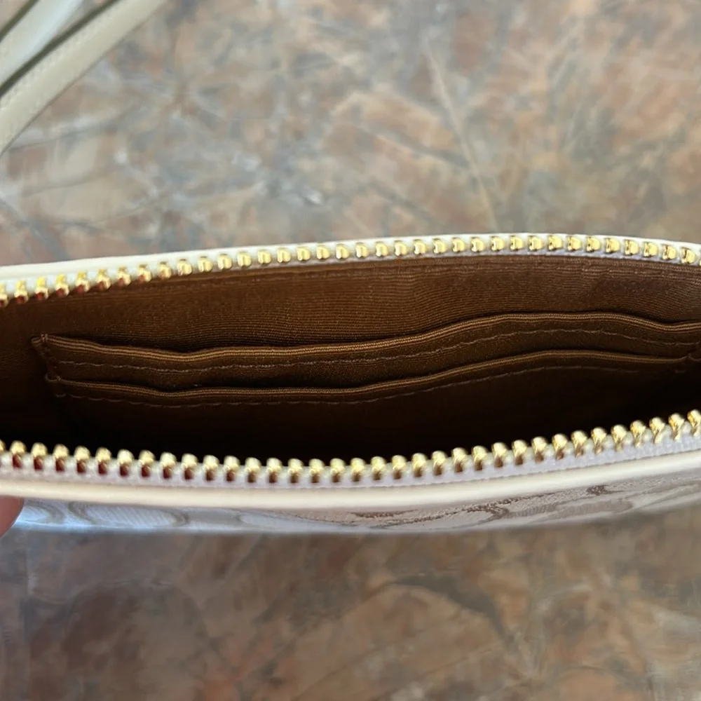 Coach Beige Monogram Wristlet - Picture 8 of 11